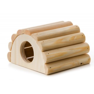 Domek myš iglu 12,5x7,5x10,5cm dřevo, přírodní AKCE